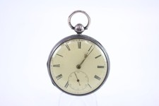Antique Open Face 925 Silver Fusee Pocket Watch Key Wind SPARES/REPAIRS