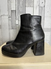 Topshop Black Ankle Boots Heels U.K. Size 4