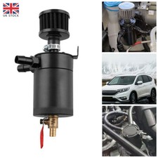 Oil Catch Breather Can Universal Baffled Reservoir Tank Kit With Filter 2-Port