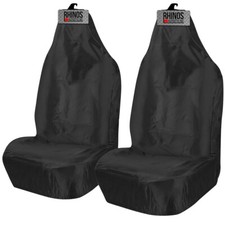 FOR FORD FIESTA ST - Heavy Duty Black Waterproof Car Seat Covers - 2 x Fronts