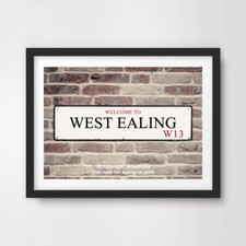 WEST EALING W13 London Postcode Area ART PRINT Poster District Borough A4 A3 A2