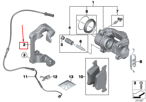 Bmw f26 rear caliper - x4,