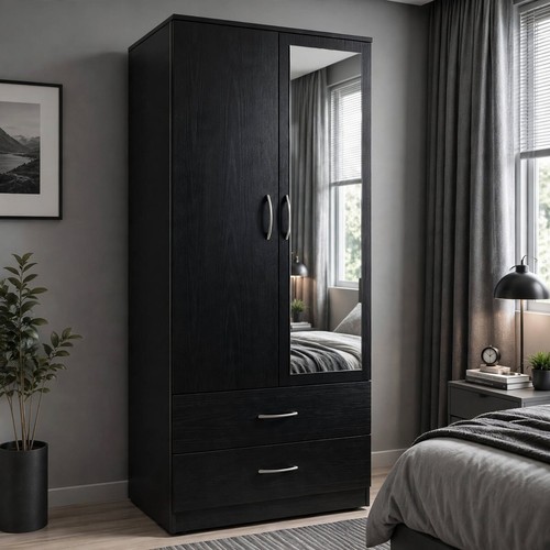 Modern wooden wardrobe door - wardrobe, 2