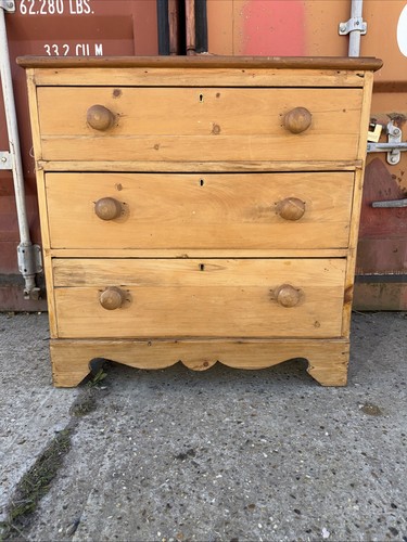 Victorian pitch pine chest - pine, of