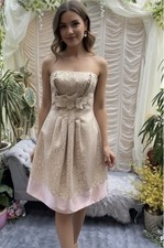 Ladies Dress Floral Embossed