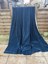 Vintage Velvet Velour Curtains Dark Turquoise Blue 90”L x 90”W
