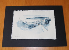 David Kearney Watercolour/pen Robin Hood's bay (A5 rag paper / A4 mount)