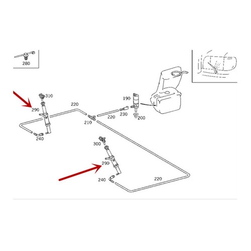 Headlight cleaning nozzle - headlight,
