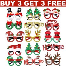 CHRISTMAS GLASSES Xmas Party Novelty Glasses Eyeglasses Fancy Dress Accessories