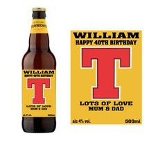 Personalised Tennents Lager