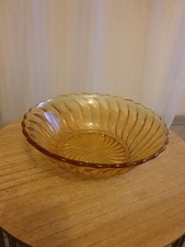Vintage Amber Bagley Glass