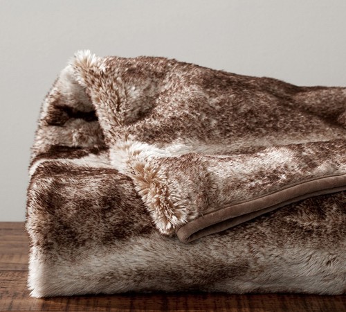 Pottery barn ombre faux fur - pottery,