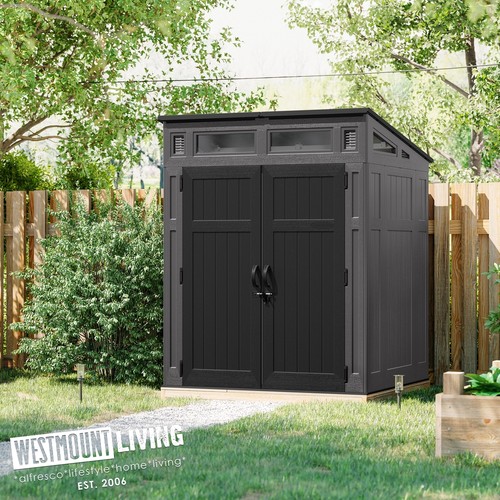 Resin garden shed - resin, modern