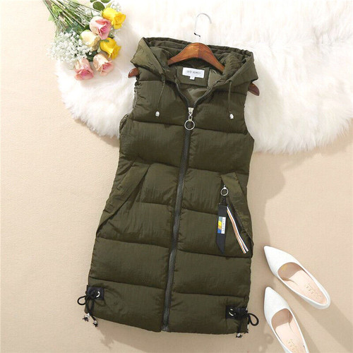 Womens ladies hooded long line - hooded,