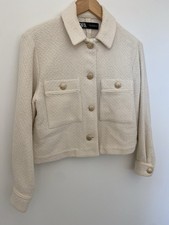 Zara cream cotton blend tweed/
