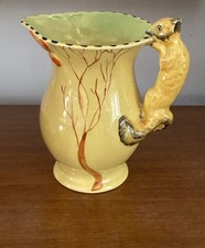 Vintage Burleigh Ware Art Deco Jug / Pitcher Squirrel Handle