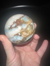 Blue Andean Peru Opal Gemstone Sphere
