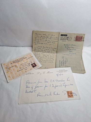 Vintage letters old stamps - old,