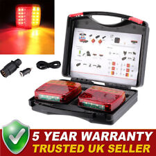 Wireless Led Rear Tail Lights Battery Operated Magnetic Tow Towing Trailer12-24v