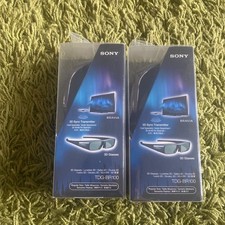 TDG-BR100 Sony 3D Glasses X2 Factory Sealed Regular Size Bravia 3D HDTV TDGBR100