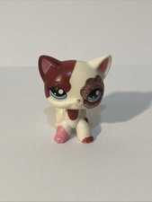 Littlest Pet Shop LPS #2291 Pink White Glitter Sparkle Short Hair Cat