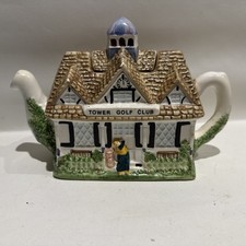 TOWER GOLF CLUB Teapot Decorative Ornamental 24 cm x 18cm 11cm Regency Fine Arts