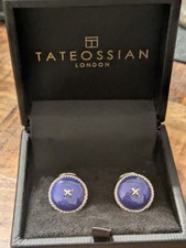 Tateossian Silver Blue  Cable
