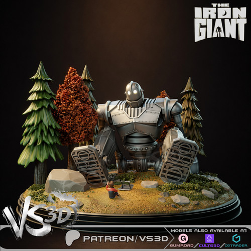 The iron giant diorama 3d - giant,