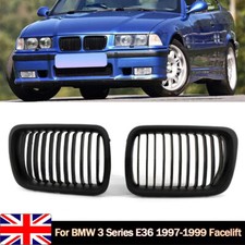 Front Matte Black Kidney Grille Grill for BMW 3-Series E36 Sedan M3 Coupe 97-99
