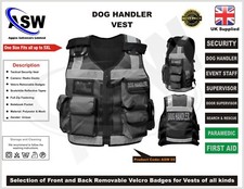 Multifunctional vest, dog squad, Operation management, security guard Vest Black