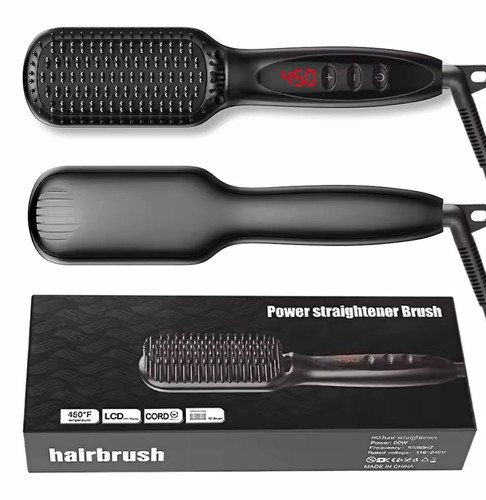 Hair straightening brush - hair,
