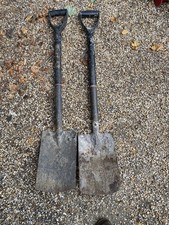 Pair Of Garden Spades Fence Posts Digging Allotment 