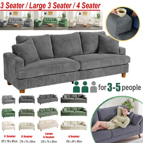 Seater corduroy sofa - seater,