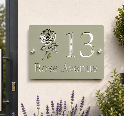 Personalised sage green house - sage,