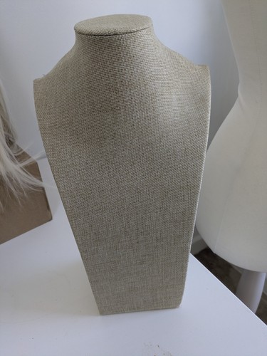 Beige weave necklace display - weave,