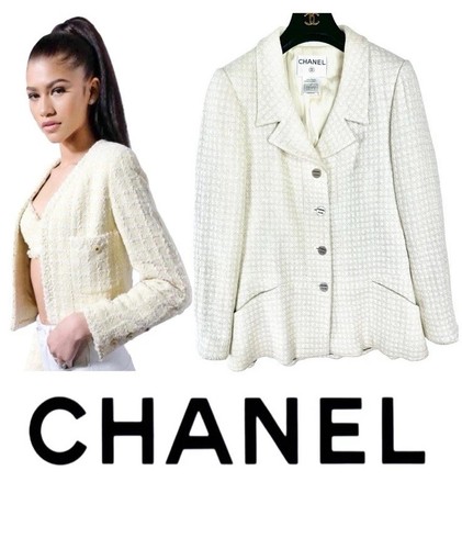 Chanel 2000 white tweed - chanel,