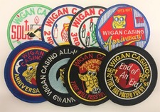 NORTHERN SOUL IRON ON PATCH SET - 8 WIGAN CASINO REPRO ANNIVERSARY PATCHES