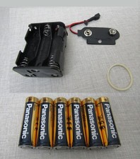 6AA to PP9 Battery Adapter for Vintage Transistor Radios.  - Includes Batteries.