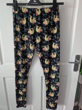 Lucy Locket Loves Sloth Christmas Leggings Size S 10/12