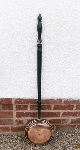 Antique copper warming pan - copper,