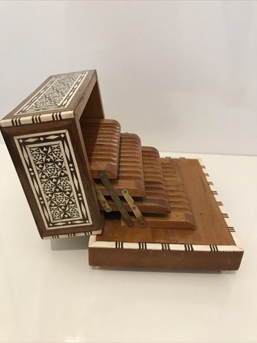 Antique persian inlaid timber - antique,