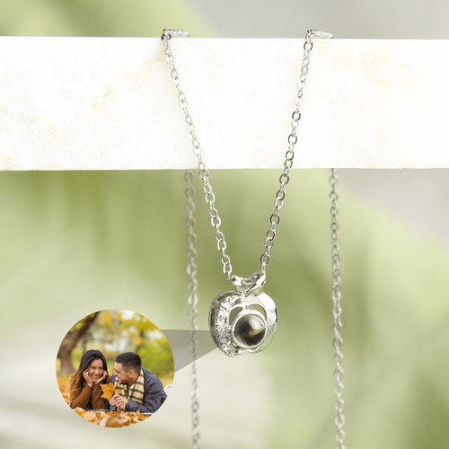 Apple projection necklace - apple, •