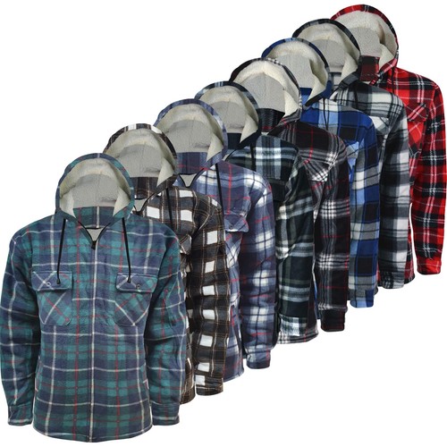Mens hooded fleece padded - fleece,