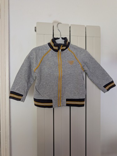 Grey zip jumper armani - zip, up