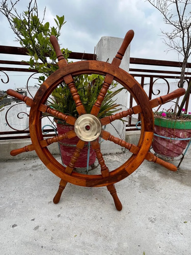 Nautical wooden ship wheel - ship,