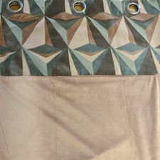 Pink Velvet Velour Abstract Edge Curtains 86” Long Loft Studio Lined