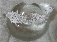 Baby Girl Headband White Lace