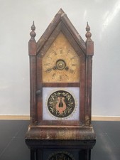 Antique Gothic Steeple Mantle Clock 1909 American? For Repair / Restoration