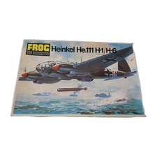 Frog Heinkel model Kit german aircraft  HE111 H-1/H-6 1/72 Vintage 1972  F201