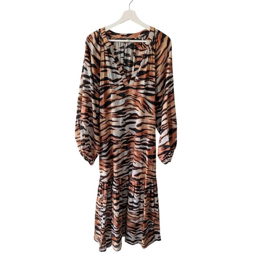 Mylene klass tiger print midi - print,